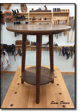 Walnut Staked Table